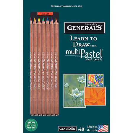 General Pencil - Learn to Draw with Multipastel Pencils Set