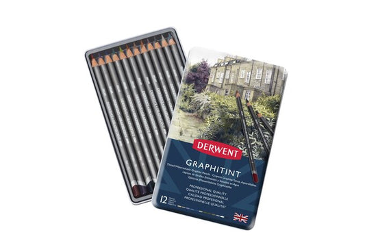 Derwent Graphitint Pencil, 12 Piece Set in Tin