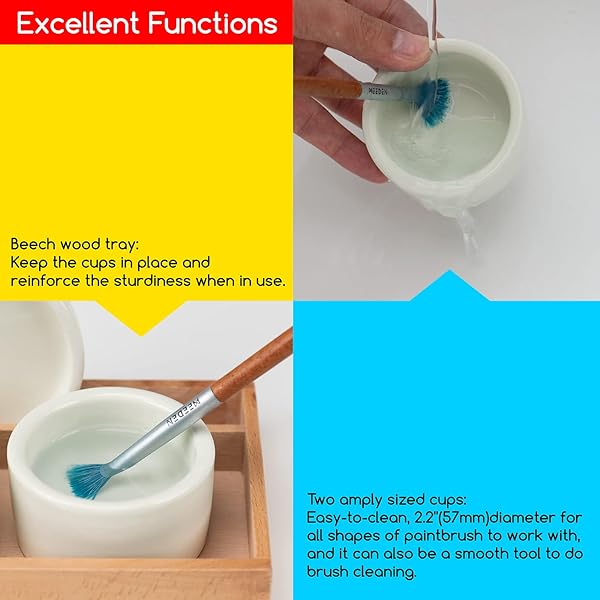 Juego de cucharones de pintura de porcelana Meeden