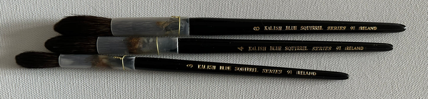 Kalish Artist Watercolor Brush made from the finest Pure Blue Squirrel Hair - Series 91