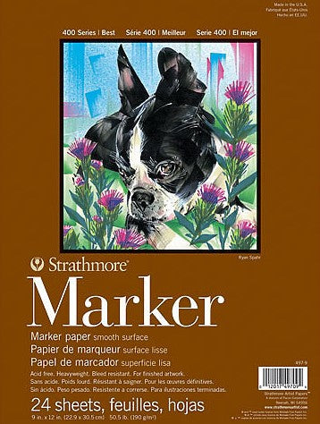 Strathmore Marker Paper Pads 400 Series, 50.5 lbs. (190 g/m2)
