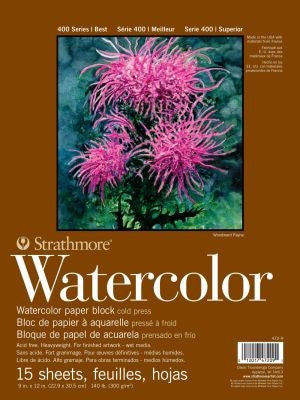 Strathmore 400 Series Watercolor Paper Block - 140# Cold Press Block