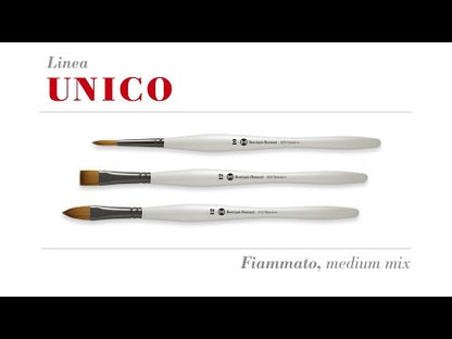 Borciani e Bonazzi SERIES 822 UNICO CAT'S TONGUE BRUSH WITH FLAMED SYNTHETIC FIBER AND BALANCED HANDLE