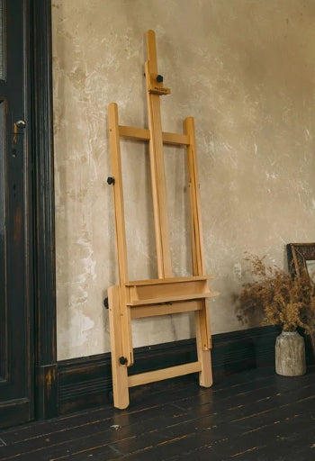 MEEDEN Extra Large Heavy-Duty H-Frame Studio Easel - Solid Beech Wooden Artist Professional Easel.