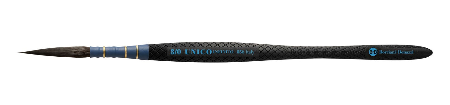 Borciani e Bonazzi, UNICO INFINITO QUILL BRUSH WITH HIDRO® SYNTHETIC FIBRE AND RESIN HANDLE