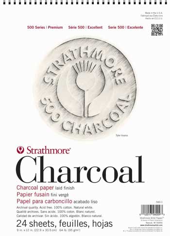 ALMOHADILLA DE CARBÓN BLANCA SERIE 500 DE STRATHMORE - 12 X 18