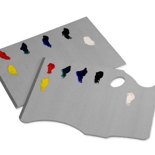 New Wave Art - GREY PAD® ERGONOMIC HANDHELD AND RECTANGULAR PAPER PALETTE