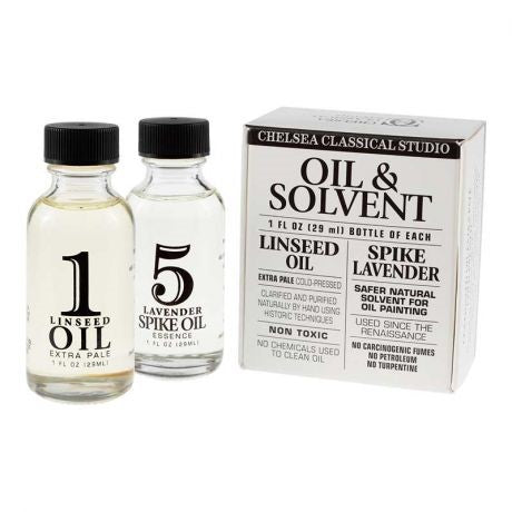 Chelsea Classical Studio, Linseed Oil & Lavender Solvent Set