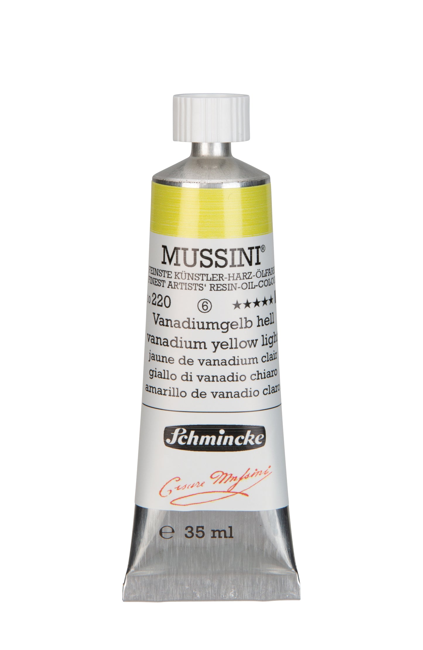 Schmincke Finest Artists’ Resin-Oil Colors. Mussini Series 10, Opaque and Semi-Opaque 35ml Tubes