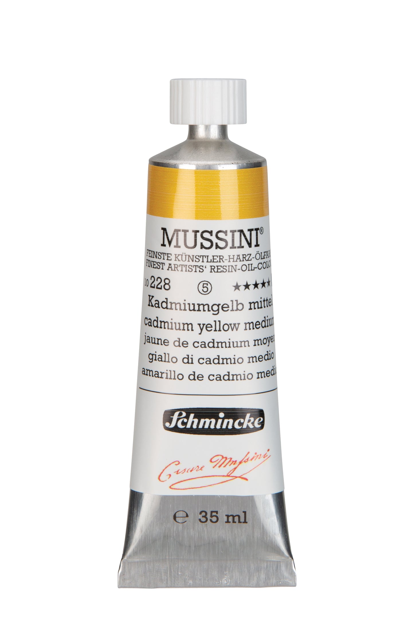 Schmincke Finest Artists’ Resin-Oil Colors. Mussini Series 10, Opaque and Semi-Opaque 35ml Tubes