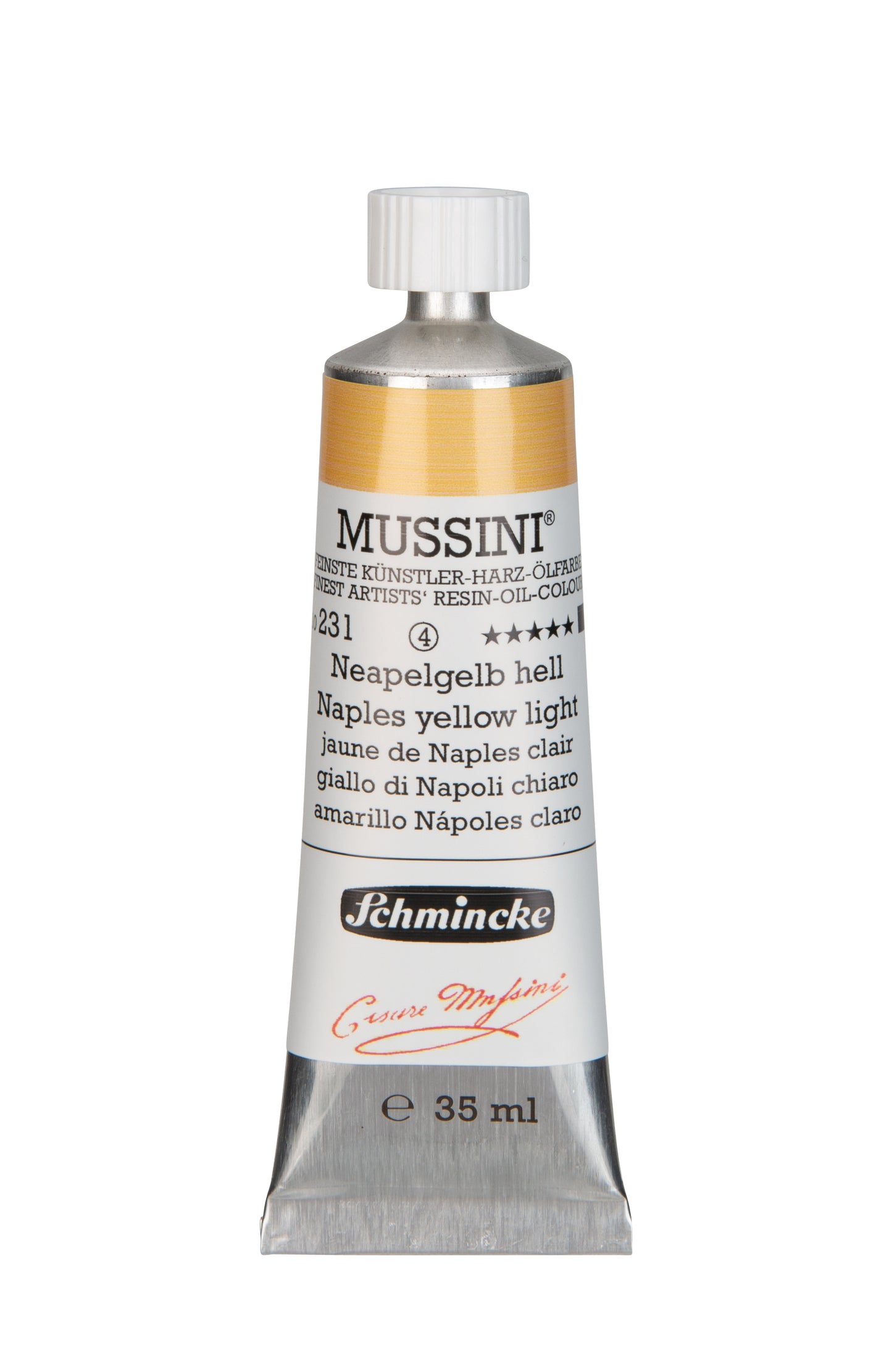 Schmincke Finest Artists’ Resin-Oil Colors. Mussini Series 10, Opaque and Semi-Opaque 35ml Tubes
