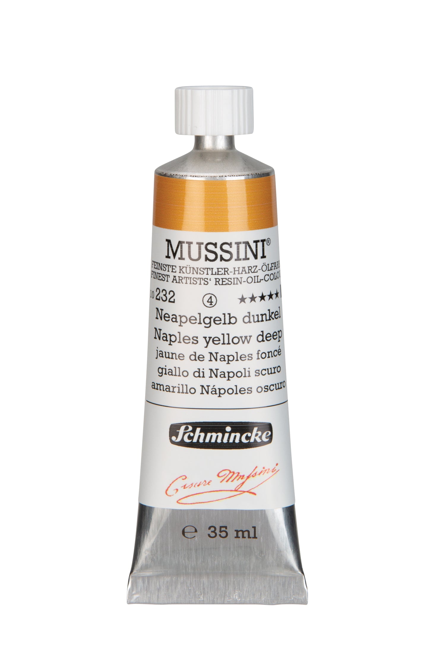 Schmincke Finest Artists’ Resin-Oil Colors. Mussini Series 10, Opaque and Semi-Opaque 35ml Tubes