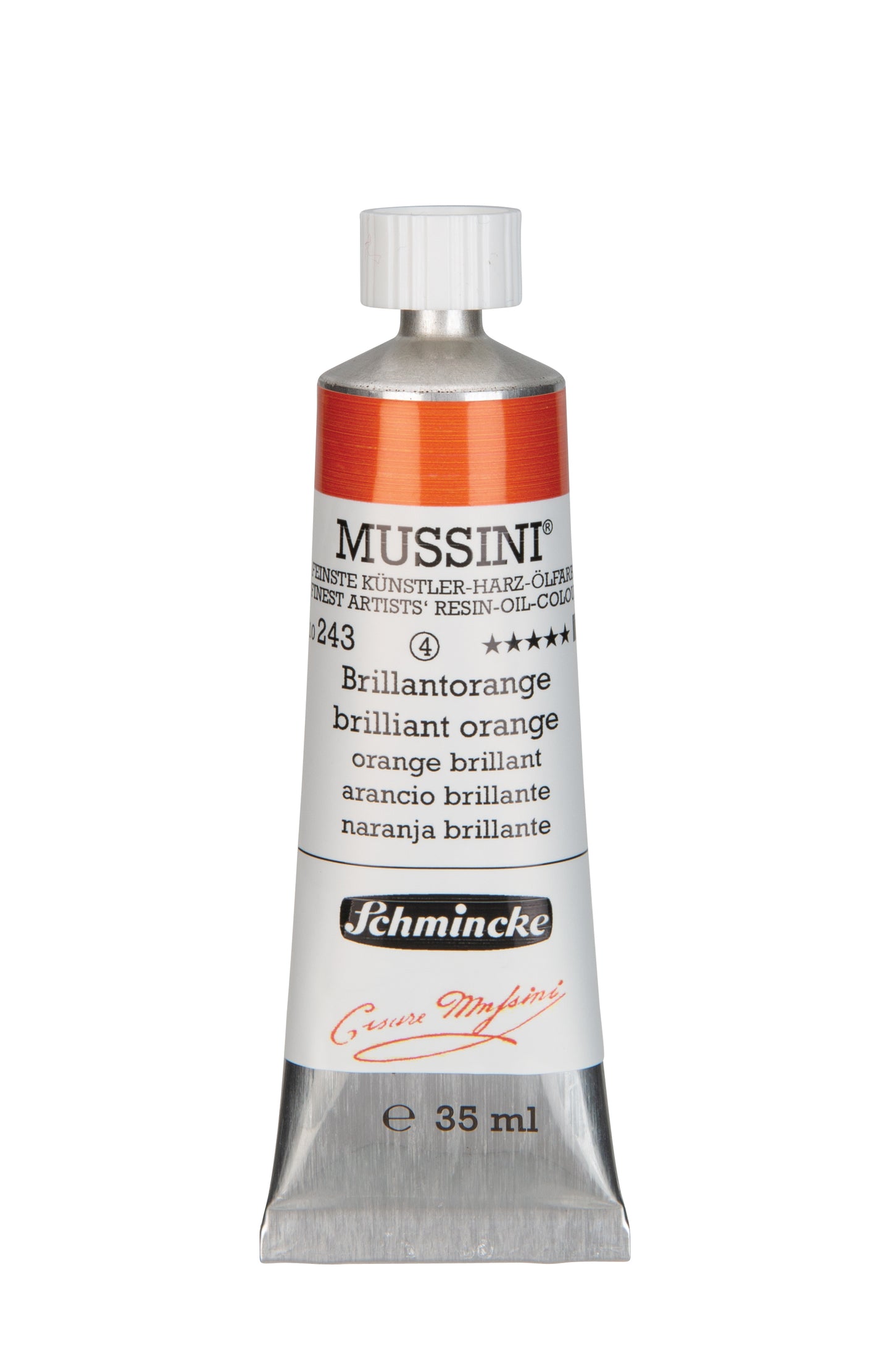 Schmincke Finest Artists’ Resin-Oil Colors. Mussini Series 10, Opaque and Semi-Opaque 35ml Tubes