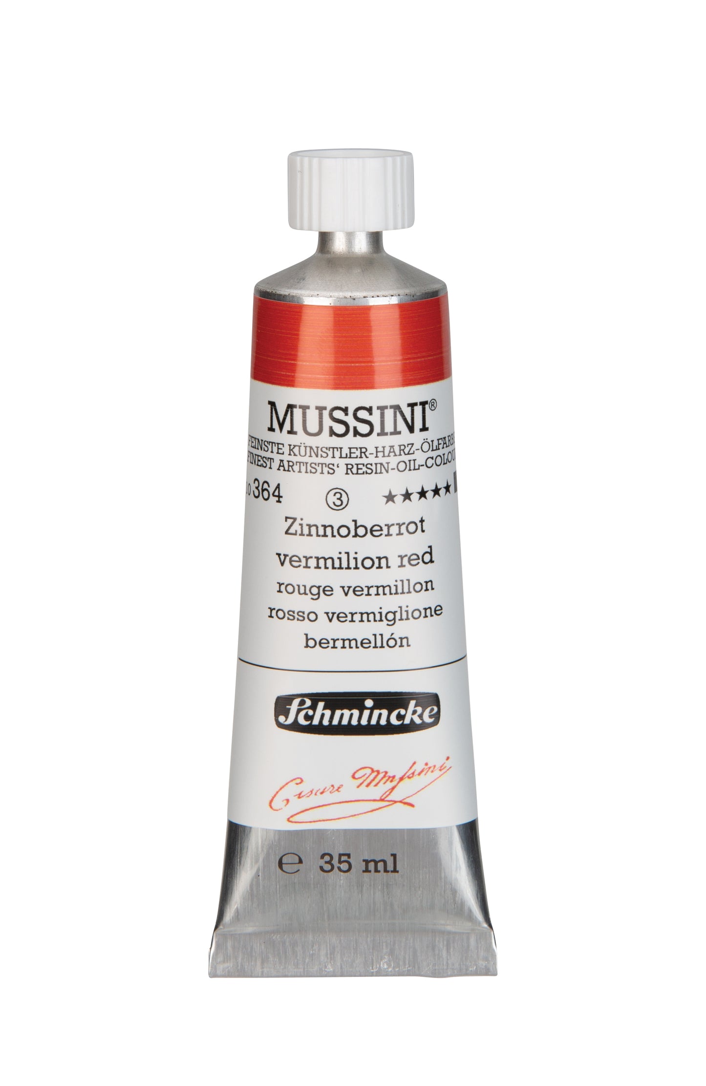 Schmincke Finest Artists’ Resin-Oil Colors. Mussini Series 10, Opaque and Semi-Opaque 35ml Tubes