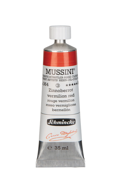 Schmincke Finest Artists’ Resin-Oil Colors. Mussini Series 10, Opaque and Semi-Opaque 35ml Tubes