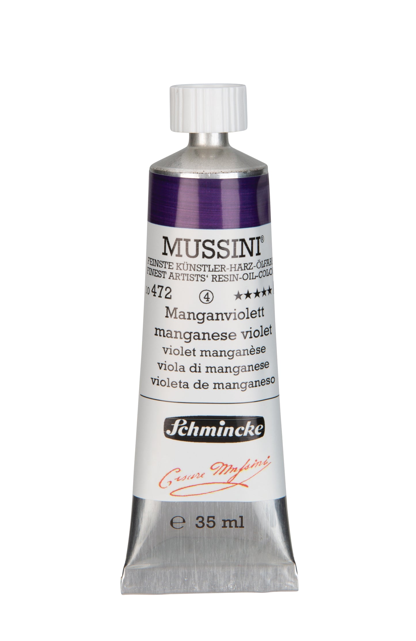Schmincke Finest Artists’ Resin-Oil Colors. Mussini Series 10, Opaque and Semi-Opaque 35ml Tubes