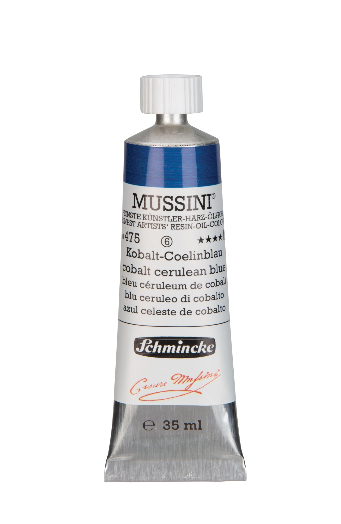 Schmincke Finest Artists’ Resin-Oil Colors. Mussini Series 10, Opaque and Semi-Opaque 35ml Tubes