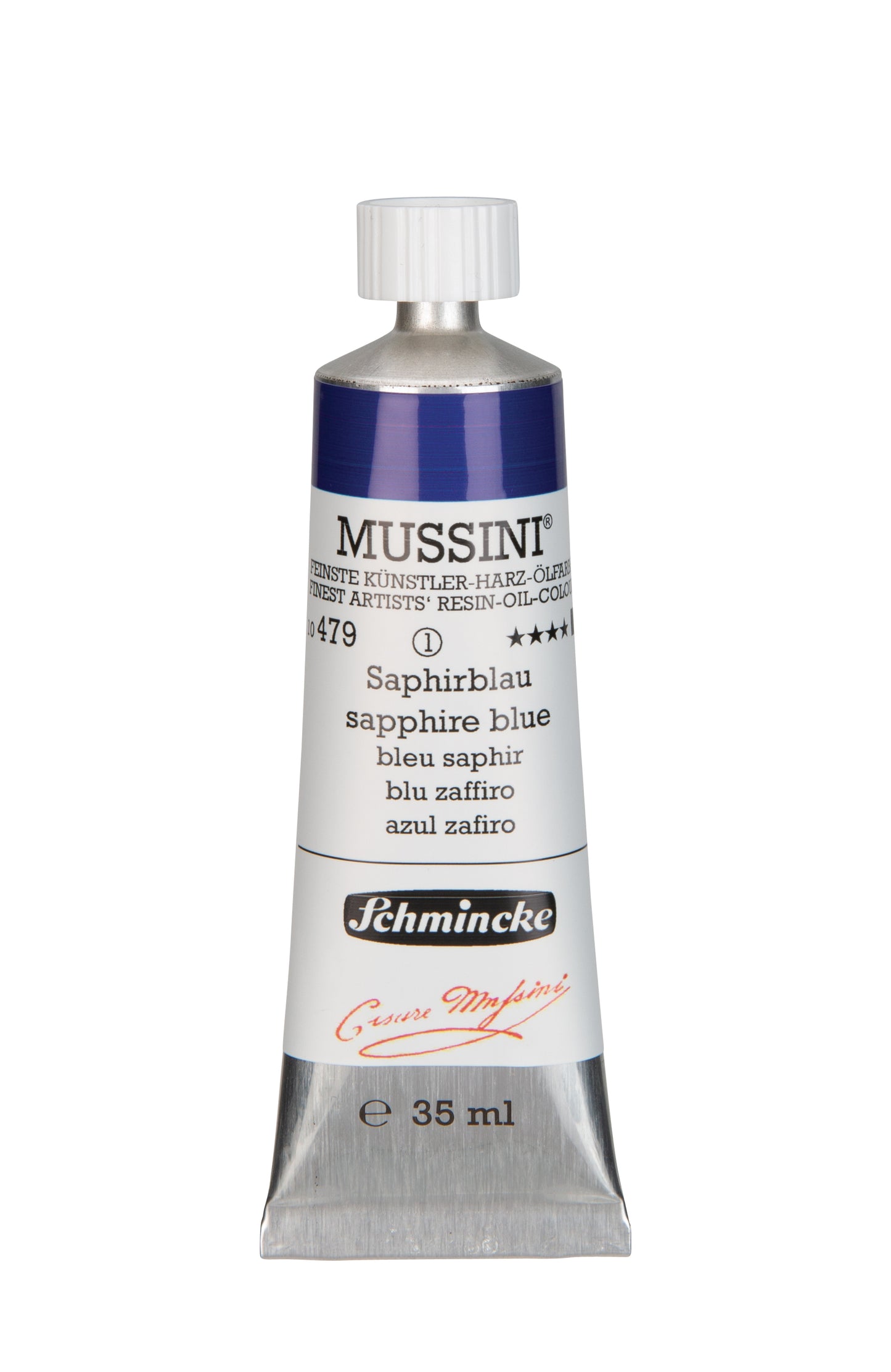 Schmincke Finest Artists’ Resin-Oil Colors. Mussini Series 10, Opaque and Semi-Opaque 35ml Tubes
