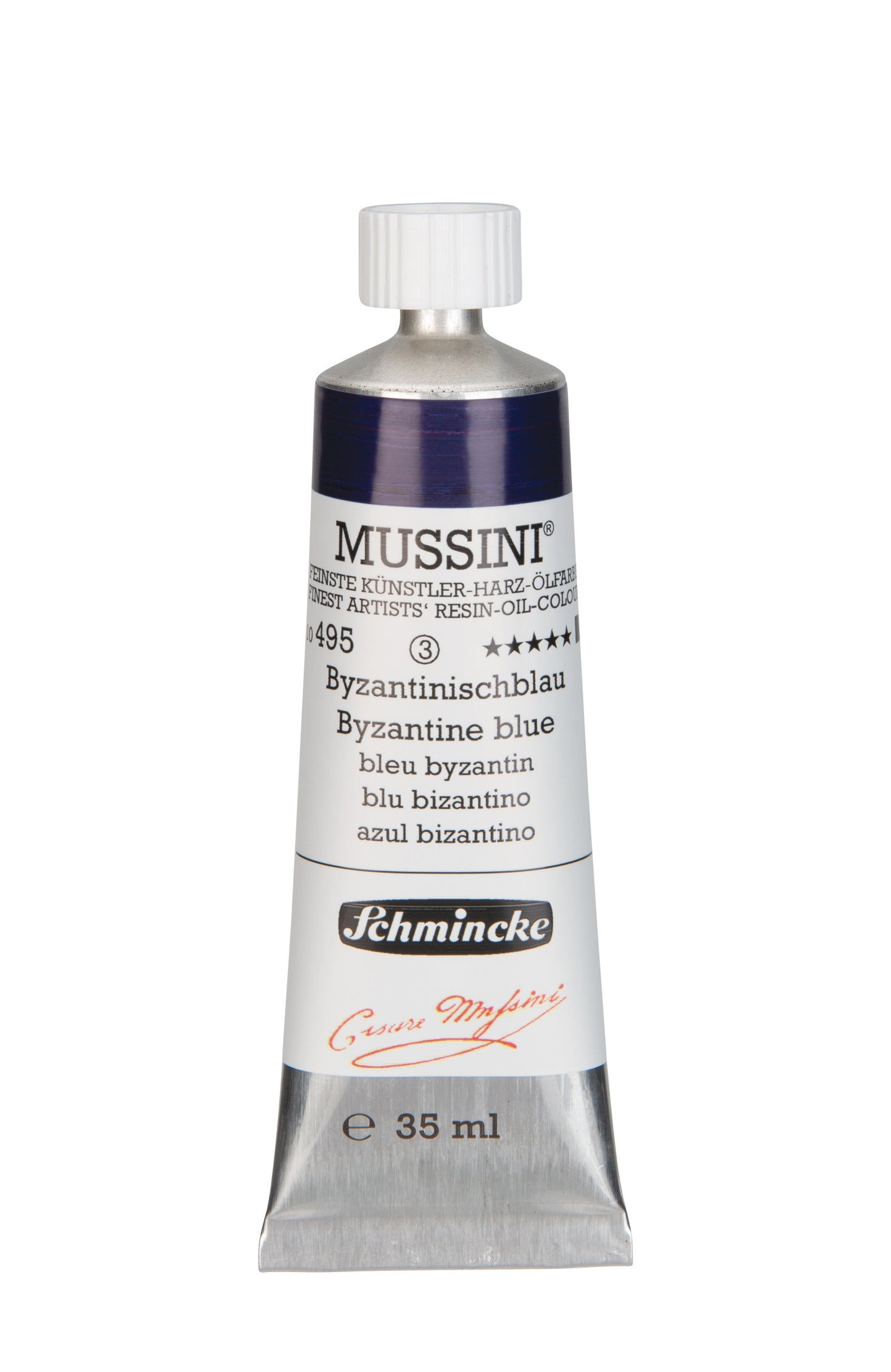 Schmincke Finest Artists’ Resin-Oil Colors. Mussini Series 10, Opaque and Semi-Opaque 35ml Tubes