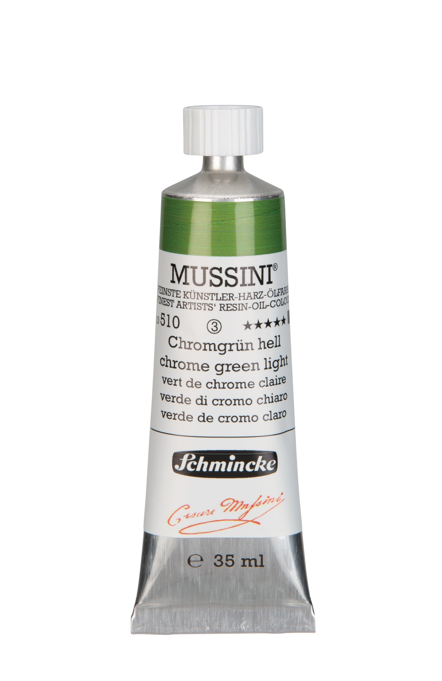 Schmincke Finest Artists’ Resin-Oil Colors. Mussini Series 10, Opaque and Semi-Opaque 35ml Tubes
