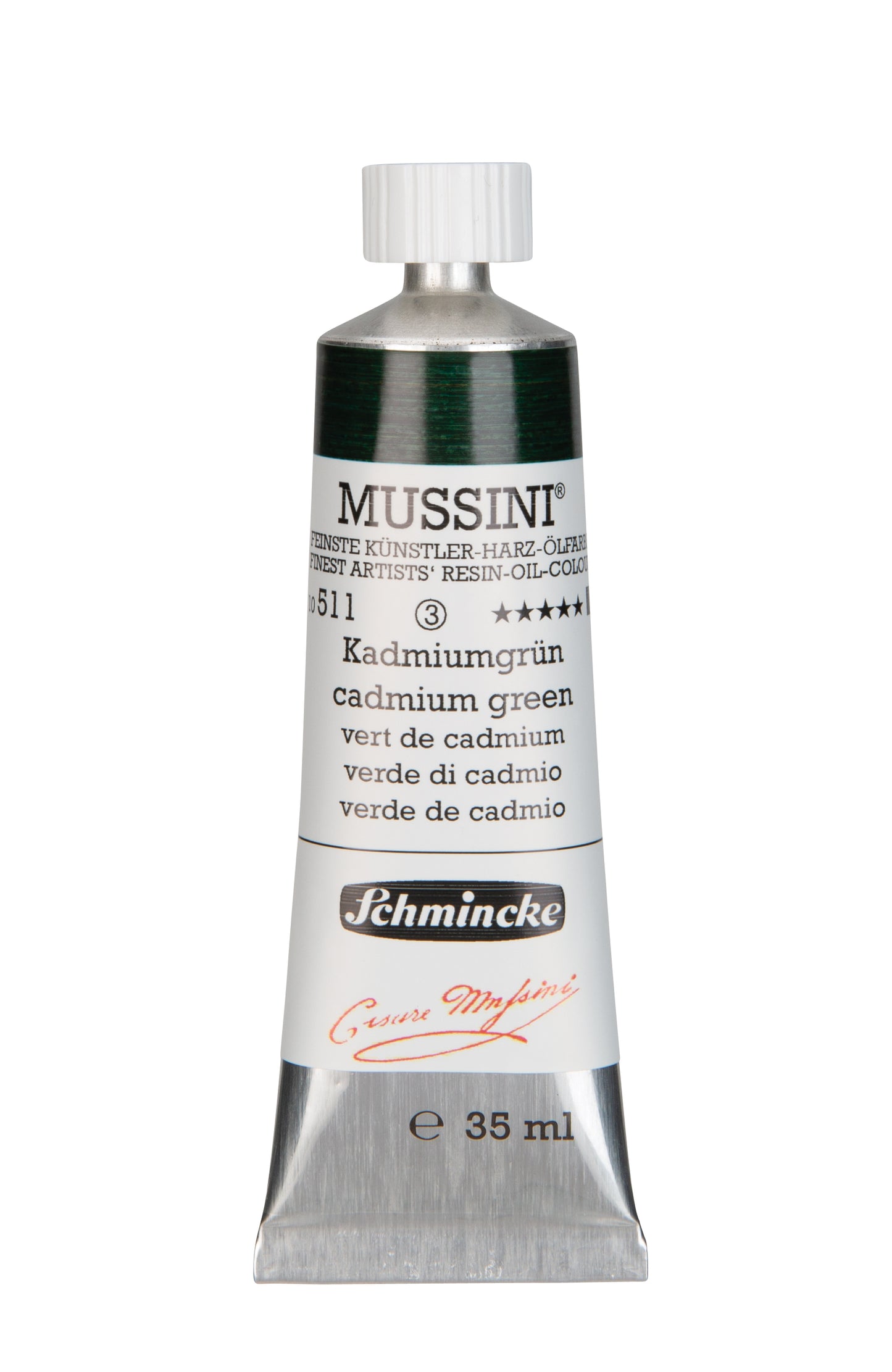 Schmincke Finest Artists’ Resin-Oil Colors. Mussini Series 10, Opaque and Semi-Opaque 35ml Tubes