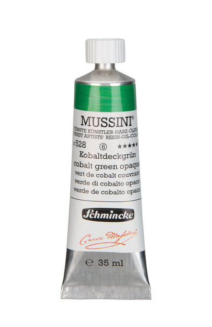 Schmincke Finest Artists’ Resin-Oil Colors. Mussini Series 10, Opaque and Semi-Opaque 35ml Tubes