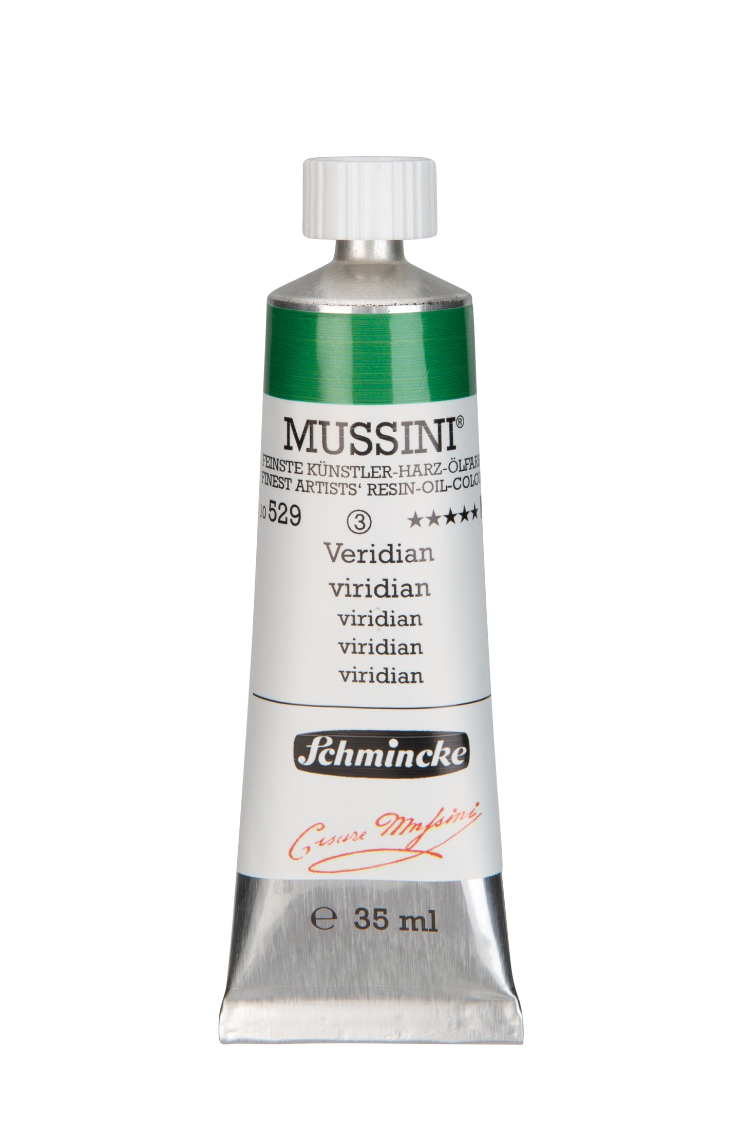 Schmincke Finest Artists’ Resin-Oil Colors. Mussini Series 10, Opaque and Semi-Opaque 35ml Tubes
