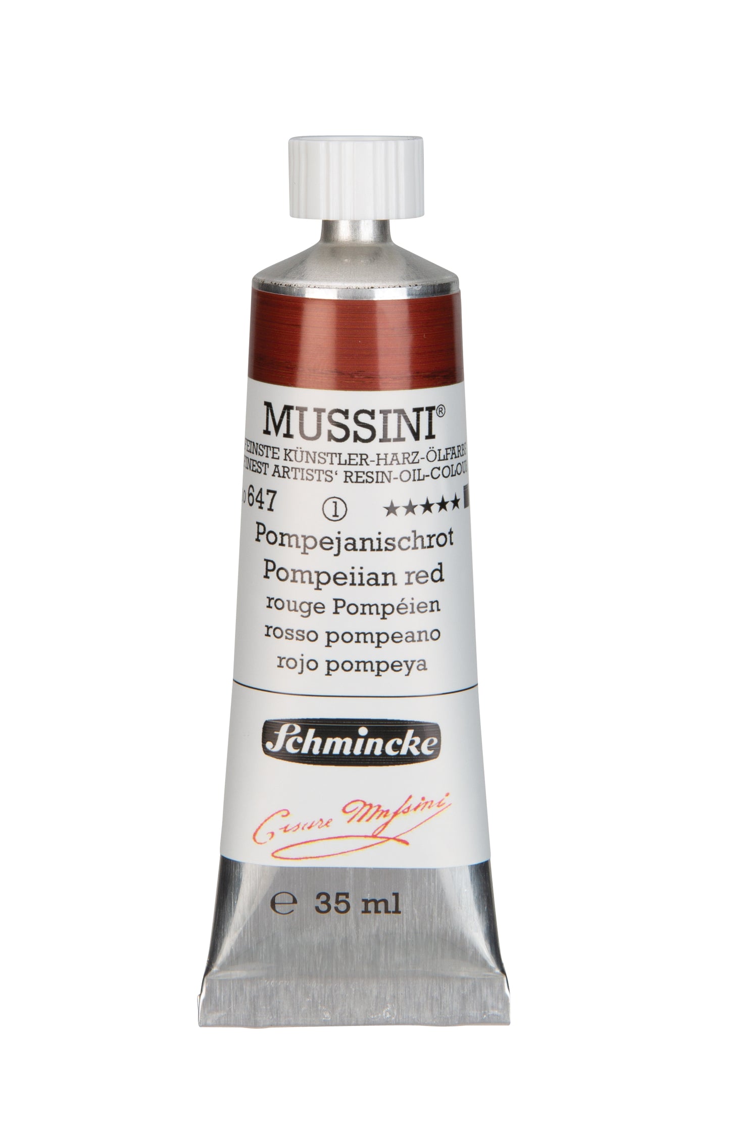 Schmincke Finest Artists’ Resin-Oil Colors. Mussini Series 10, Opaque and Semi-Opaque 35ml Tubes