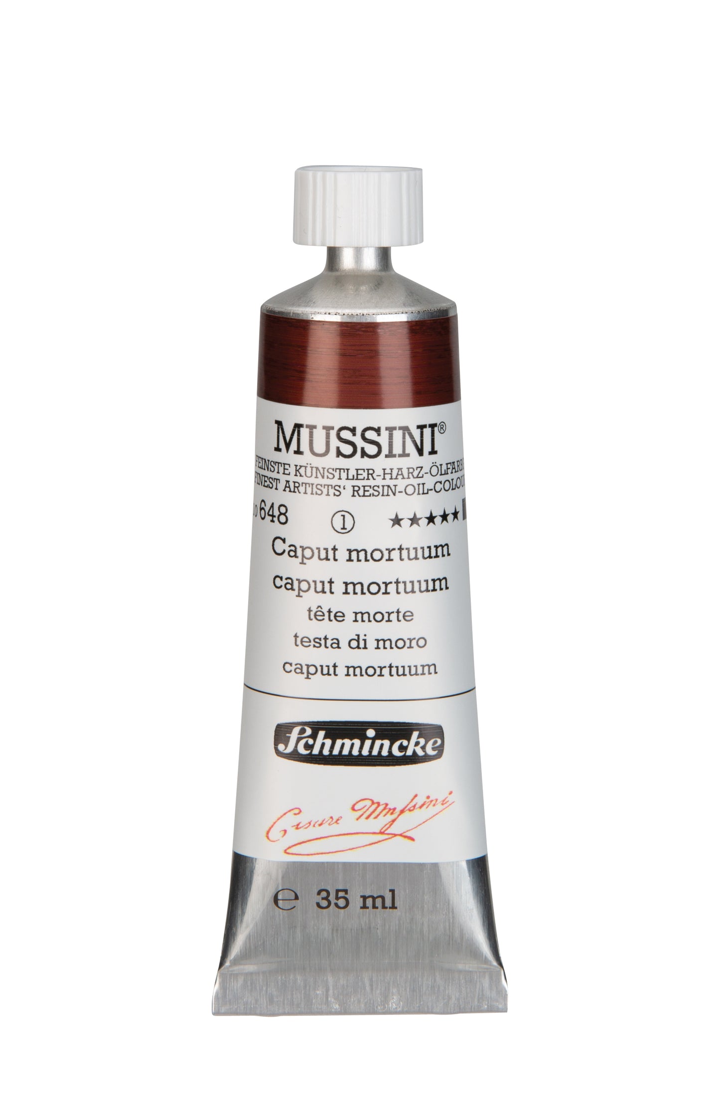 Schmincke Finest Artists’ Resin-Oil Colors. Mussini Series 10, Opaque and Semi-Opaque 35ml Tubes