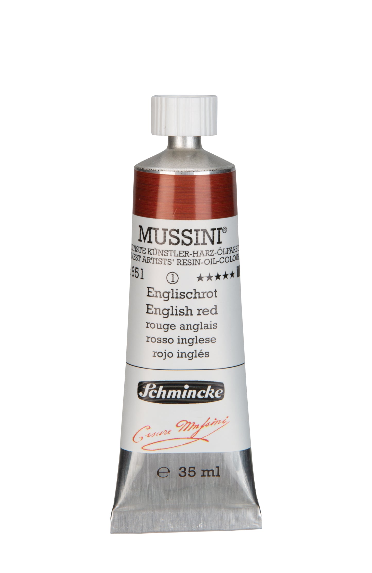 Schmincke Finest Artists’ Resin-Oil Colors. Mussini Series 10, Opaque and Semi-Opaque 35ml Tubes