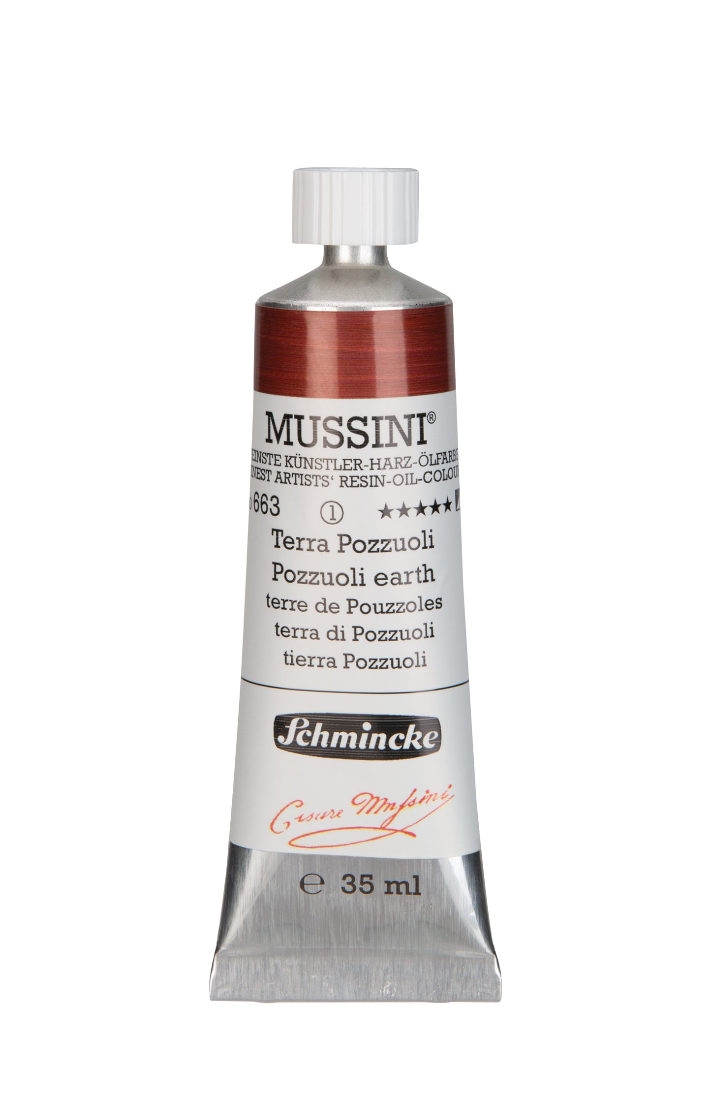 Schmincke Finest Artists’ Resin-Oil Colors. Mussini Series 10, Opaque and Semi-Opaque 35ml Tubes