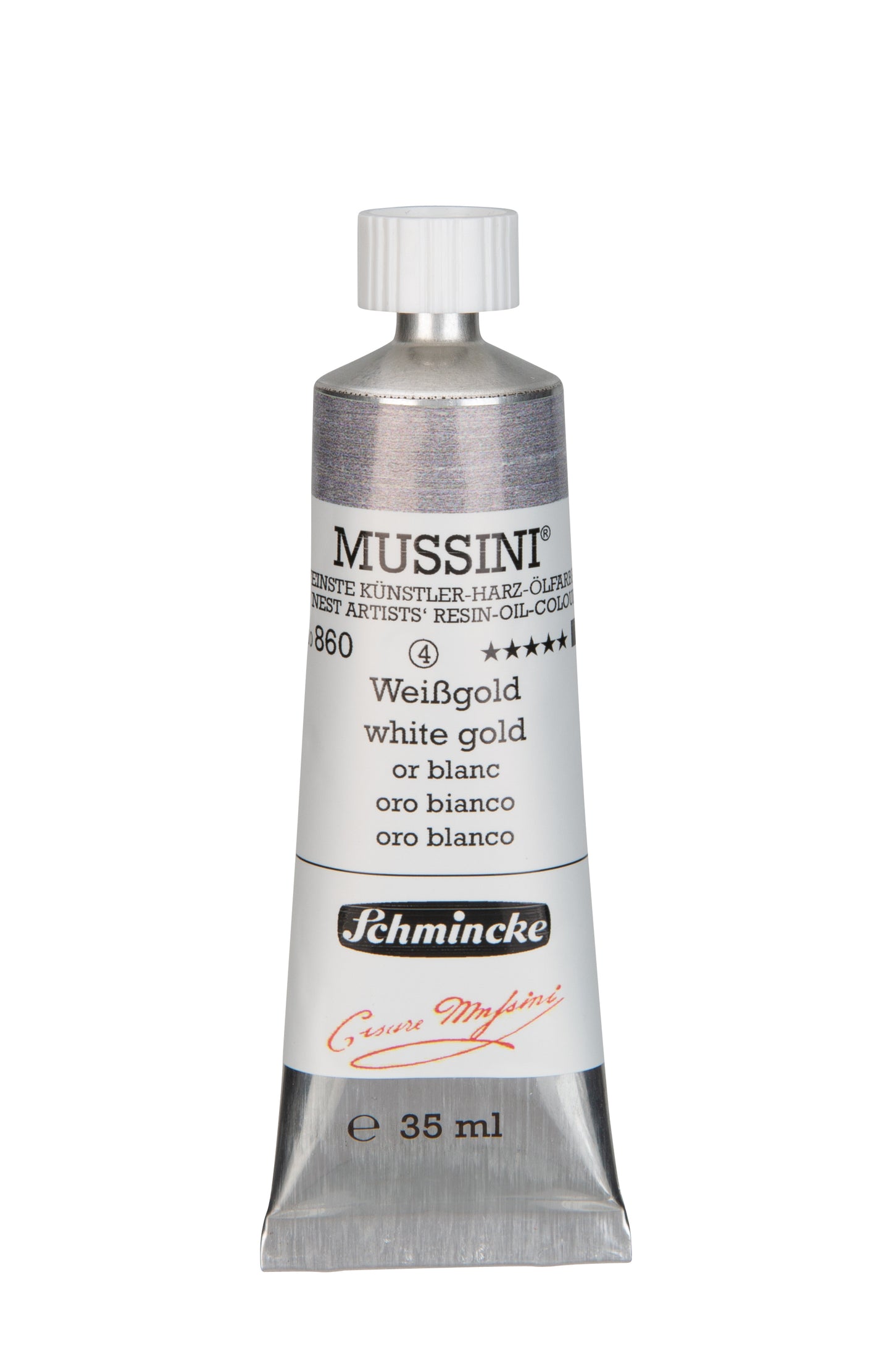 Schmincke Finest Artists’ Resin-Oil Colors. Mussini Series 10, Opaque and Semi-Opaque 35ml Tubes