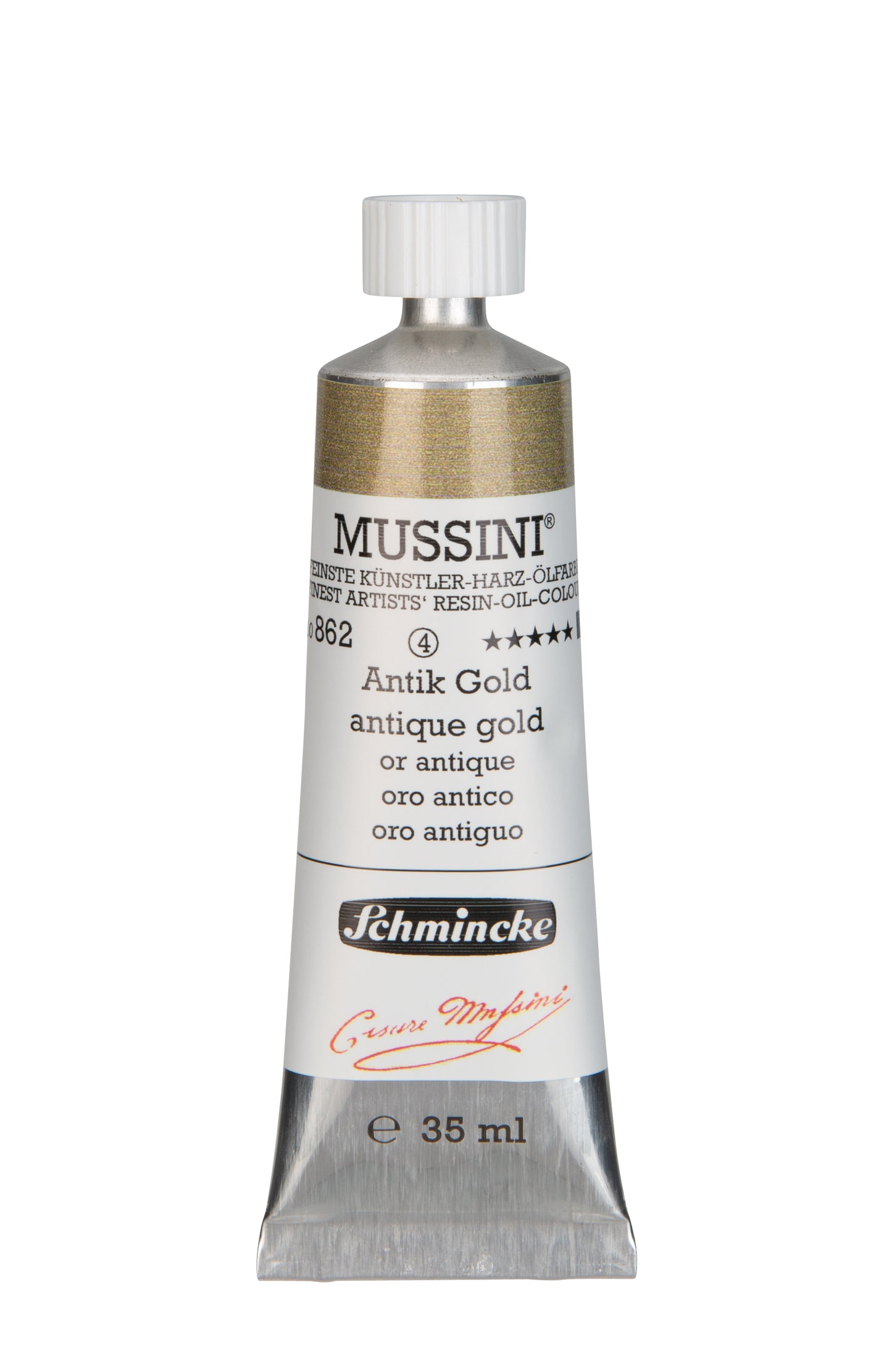 Schmincke Finest Artists’ Resin-Oil Colors. Mussini Series 10, Opaque and Semi-Opaque 35ml Tubes