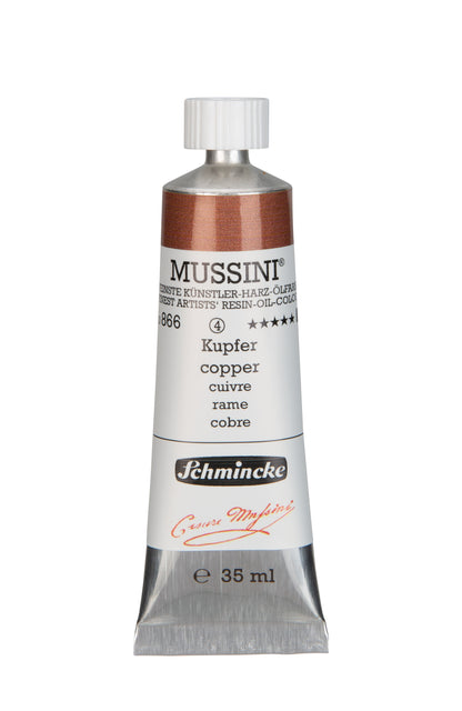 Schmincke Finest Artists’ Resin-Oil Colors. Mussini Series 10, Opaque and Semi-Opaque 35ml Tubes