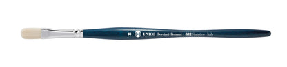 Borciani e Bonazzi SERIE 832 UNICO CAT'S TONGUE BRUSH WITH OFF-WHITE SYNTHETIC FIBER AND BALANCED HANDLE.