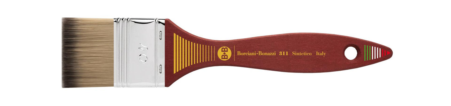 Borciani e Bonazzi SERIES 311 MOTTLER WITH IMITATION MONGOOSE SYNTHETIC FIBER AND WOODEN HANDLE