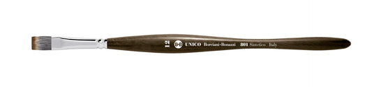 Borciani e Bonazzi SERIES 801 UNICO FLAT BRUSH WITH IMITATION MONGOOSE SYNTHETIC FIBER AND BALANCED HANDLE.
