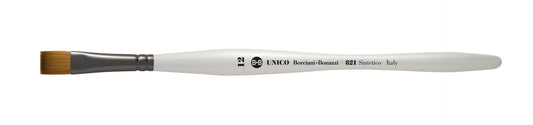 Borcinani e Bonazzi SERIES 821 UNICO FLAT BRUSH IN FLAMED SYNTHETIC FIBER AND BALANCED HANDLE